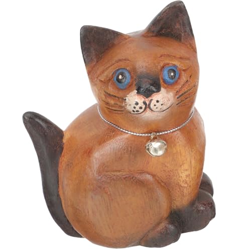 Cabilock Holzfigur Kleine Katze Skulptur Handgefertigt Stabile Holzdeko für Zuhause Büro Wohnzimmer Robustes Holzmaterial Dekorativ für Regal Schreibtisch Kinderzimmer Cabilock Holzfigur Kleine Katze Skulptur Handgefertigt Stabile Holzdeko für Zuhause Büro Wohnzimmer Robustes Holzmaterial Dekorativ für Regal Schreibtisch Kinderzimmer von Cabilock