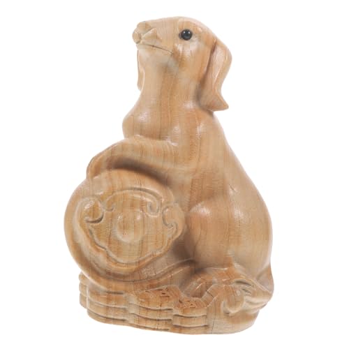 Cabilock Holzgeschnitzte Hundestatue Dekoratives Holzornament für Zuhause Handgefertigte Tischdekoration Kreative Wohnaccessoires Wohnzimmer Büro und für Hundeliebhaber Cabilock Holzgeschnitzte Hundestatue Dekoratives Holzornament für Zuhause Handgefertigte Tischdekoration Kreative Wohnaccessoires Wohnzimmer Büro und für Hundeliebhaber von Cabilock