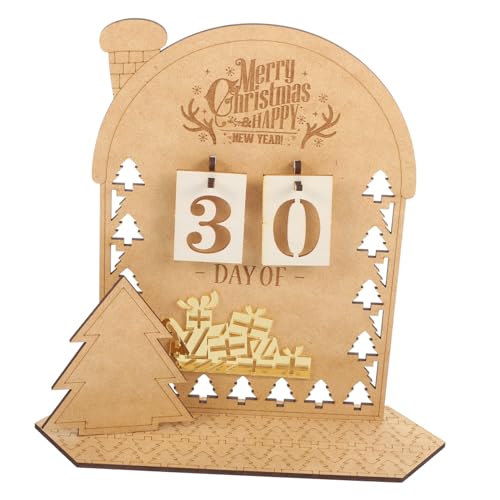 Cabilock Holzkalender Weihnachtsdeko Tischkalender aus Holz Handbemalt Weihnachts Countdown Kalender Holzhaus Desktop Deko Cabilock Holzkalender Weihnachtsdeko Tischkalender aus Holz Handbemalt Weihnachts Countdown Kalender Holzhaus Desktop Deko von Cabilock