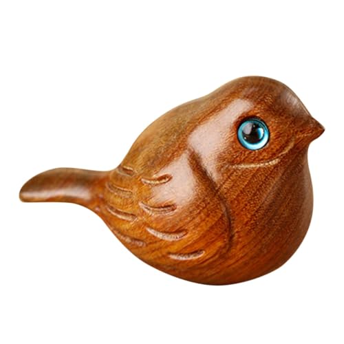 Cabilock Exquisite Miniatur-vogelstatue Aus Holz Handgefertigt Vogel-Hommock-Statue Schreibtisch-Dekoration von Cabilock