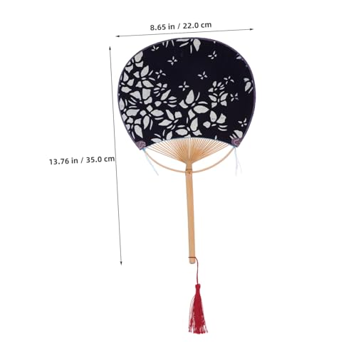 Cabilock Japanischer Runder Doppelseitiger Handfächer mit Bambusgriff Traditioneller Stofffächer mit Blauen Mustern Leicht Dekorativ für Frauen und Hochzeiten Geeignet Cabilock Japanischer Runder Doppelseitiger Handfächer mit Bambusgriff Traditioneller Stofffächer mit Blauen Mustern Leicht Dekorativ für Frauen und Hochzeiten Geeignet von Cabilock