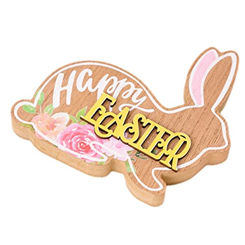 Cabilock Kaninchen Holzornament Tabletts Für Dekorschild Ostern Desktop Bastel Banner Heimdekoration Einweihungskorb Esszimmer Tisch Holz Bastel von Cabilock