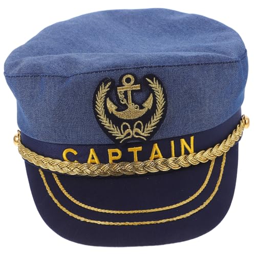 Cabilock Kapitänsmütze Damen Herren Verstellbar Partyhut Yacht Kostümaccessoire für Karneval Mottoparty Beach Travel von Cabilock