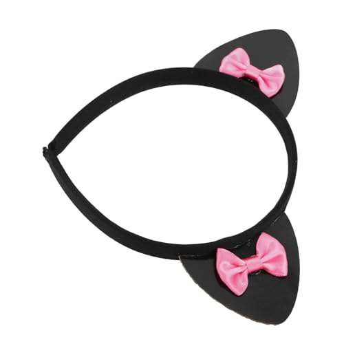 Cabilock Katzenohren Haarreif mit Schleife aus Weichem Plüschstoff Flexibles Damen Haarband Niedliches Party Accessoire mit Eleganter Schleifendetail Bequemes Cosplay Kopfschmuck für von Cabilock