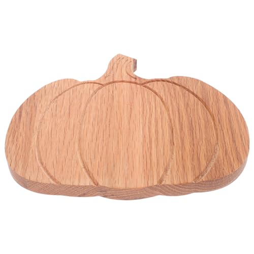 Cabilock Kleines Kürbisförmiges Schneidebrett aus Eichenholz Vielseitig als Charcuterie und Servierbrett für Halloween Erntedankfest Platzsparend und Stilvoll für Herbstküche und Deko von Cabilock