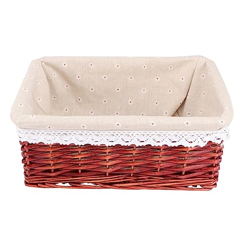 Cabilock Korb Zur Aufbewahrung Wäschekorb Braun Sortierkorb Aus Weide Spielzeug-sortierbox Küchen-sortierkorb Hergestellt Aus Korbgeflecht Und Stoff Für Lange Lebensdauer von Cabilock
