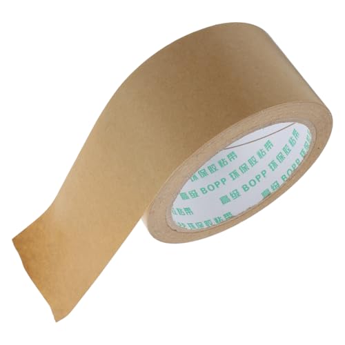 Cabilock Kraftpapier Klebeband Robustes Selbstklebendes Packband aus Braunem Kraftpapier für Kartonversiegelung und Vielseitige Anwendungen von Cabilock