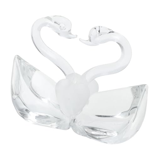 Cabilock Kristall-Schwan-Ornament Hochzeit Party Dekorationen Schwan Dekoration Mini-Schwan-Figuren Weiße dekorative Schwäne Paar Schwan Schwan Figuren Wohnkultur Weißer Kristall von Cabilock