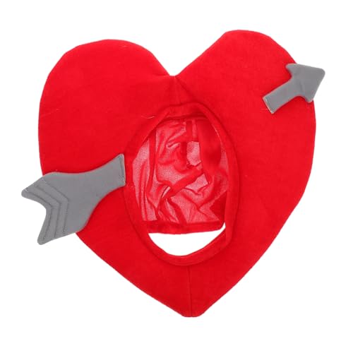 Cabilock Lustiger Herzförmiger Partyhut mit Cupid Cartoon Design Rotes Plüsch Kostümaccessoire für Valentinstag Bühnenauftritt und Fotospaß Cabilock Lustiger Herzförmiger Partyhut mit Cupid Cartoon Design Rotes Plüsch Kostümaccessoire für Valentinstag Bühnenauftritt und Fotospaß von Cabilock