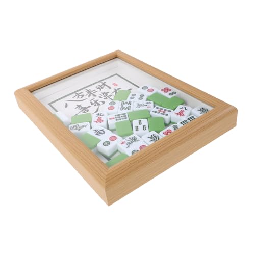 Cabilock Mahjong Fliesen Kunstrahmen aus Holz DIY Bilderrahmen für Chinesische Traditionelle Fotodarstellung für Wohnzimmer Büro zur Einweihung Cabilock Mahjong Fliesen Kunstrahmen aus Holz DIY Bilderrahmen für Chinesische Traditionelle Fotodarstellung für Wohnzimmer Büro zur Einweihung von Cabilock