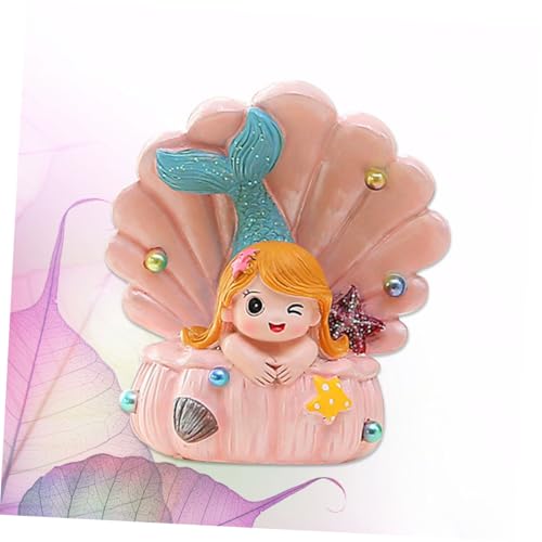 Cabilock Meerjungfrau Tortendeko mit Perlen Resin Cake Topper für Geburtstagstorte Stabile Desktop Dekoration Lustiges für Langlebig und Sicher von Cabilock
