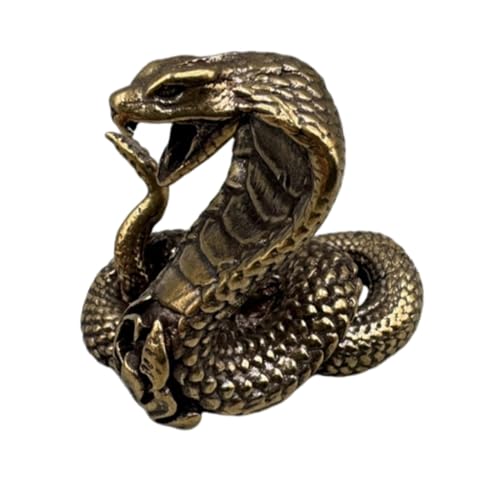 Cabilock Messing Schlange Figurine Miniatur Desktop Dekoration Cobra Ornament Feine Handwerkskunst Stilvoll Für Sammler Und Party Dekoration von Cabilock