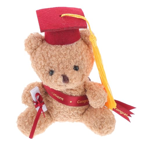 Cabilock Mini Abschlussbär mit Doktorhut Plüschbär für Abschlussdekoration Weinrot zur Graduierung Vielseitig Einsetzbar für DIY Bouquets Liebevolle Cabilock Mini Abschlussbär mit Doktorhut Plüschbär für Abschlussdekoration Weinrot zur Graduierung Vielseitig Einsetzbar für DIY Bouquets Liebevolle von Cabilock