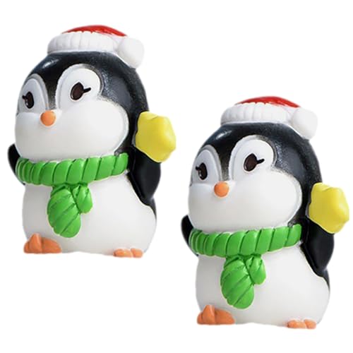 Cabilock 2er-pack Mini-pinguin-modelle Pinguin-statuen Aus Kunstharz Entzückende Pinguin-kuchendekorationen von Cabilock