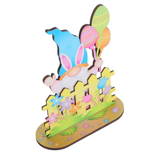 Cabilock Osterdeko Holzfigur Tischdeko Frühlingsdeko für Zuhause Partys Kreative Holzschilder mit Verschiedenen Designs Tischmittelstücke für Festliche Anlässe und von Cabilock