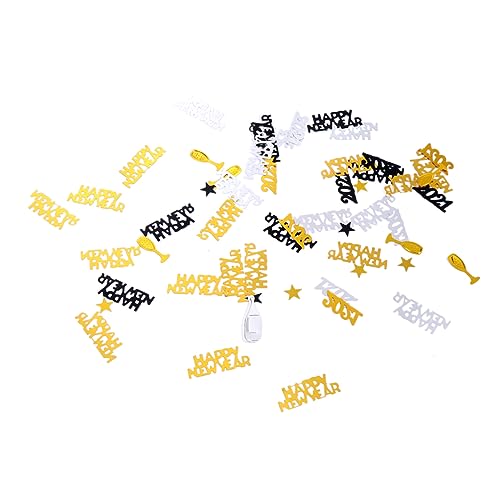 Cabilock Packungen Happy Year Konfetti Einweg Party Deko Schwarz Gold Roségold für Silvesterfeiern und Neujahrsfeiern Glänzende Pailletten für Festliche Cabilock Packungen Happy Year Konfetti Einweg Party Deko Schwarz Gold Roségold für Silvesterfeiern und Neujahrsfeiern Glänzende Pailletten für Festliche von Cabilock