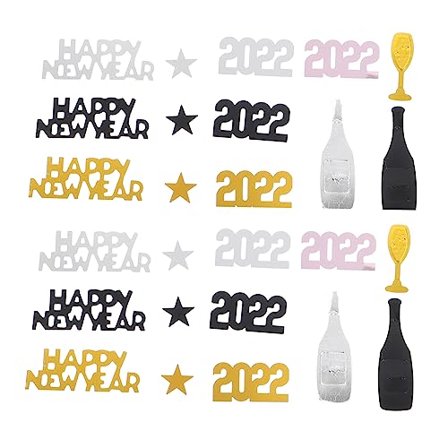Cabilock Packungen Neujahrs Konfetti Dekoration Glitzernde Konfetti für Partys Hochzeiten und Feiertage Wiederverwendbare Streudeko Roségold Schwarz und Silber für Feiern von Cabilock