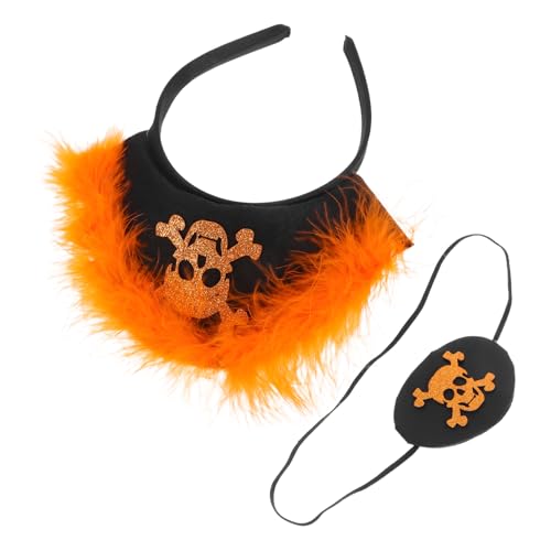 Cabilock Piratenkostüm mit Koreanischem Stil Kopfband und Augenklappe Leichter Bequemer Kopfschmuck mit und Feder Unisex für Halloween Kostüm und Rollenspiel Cabilock Piratenkostüm mit Koreanischem Stil Kopfband und Augenklappe Leichter Bequemer Kopfschmuck mit und Feder Unisex für Halloween Kostüm und Rollenspiel von Cabilock