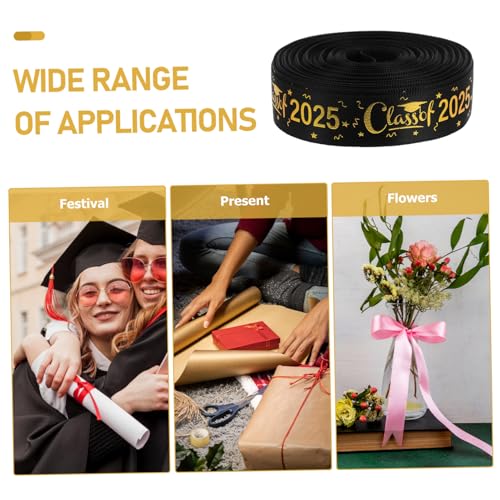 Cabilock Polyester Geschenkband für Abschlussfeier DIY Bastelband mit Folienprägung Breit Vielseitig für Partydekoration Schleifen Sträuße und Geschenkverpackung Cabilock Polyester Geschenkband für Abschlussfeier DIY Bastelband mit Folienprägung Breit Vielseitig für Partydekoration Schleifen Sträuße und Geschenkverpackung von Cabilock