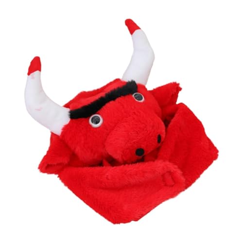 Cabilock Rotes Kuhkopf Halloween Party Hut Lustige Cosplay Kopfbedeckung Einzigartige Foto Requisite für Kostümfeiern und Maskeraden Erwachsene von Cabilock