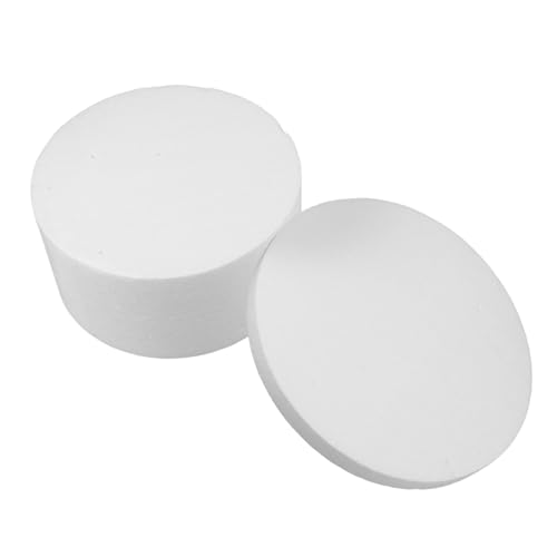 Cabilock Rundes Schaumstoff Kuchenmodell Höhe Leichtes Back-Dummy für Tortendekoration und Display Backform für Hochzeitstorten und Kuchenattrappen von Cabilock
