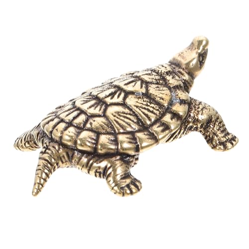 Cabilock Schildkröte aus Messing Ballon-Hund-Skulptur Meeresschildkrötenfigur Dekorative Schildkröte Messing Schildkröte Dekor für Regale Tischdekoration Schildkröten-Statue Tierskulptur von Cabilock
