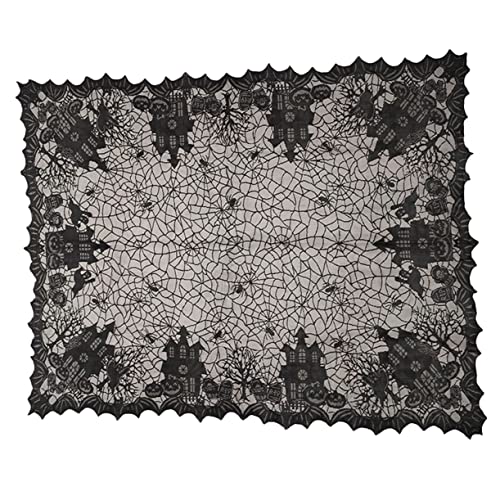 Cabilock Schwarze Halloween Spinnennetz Spitze Tischdecke Fleckschutz Gruselige Dekoration für Party Esszimmer und Zuhause Spinnwebenmuster Wiederverwendbar Cabilock Schwarze Halloween Spinnennetz Spitze Tischdecke Fleckschutz Gruselige Dekoration für Party Esszimmer und Zuhause Spinnwebenmuster Wiederverwendbar von Cabilock