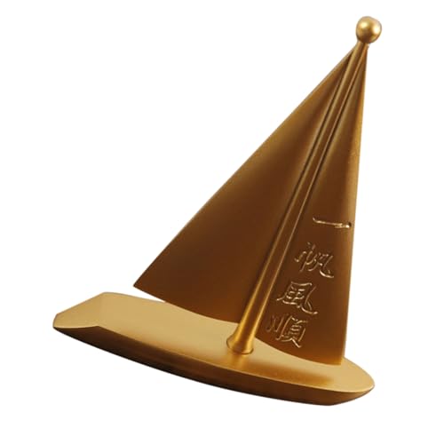 Cabilock Segelboot-Ornamente Aus Messing Bootsstatue Chinesisches Neujahrsdekor Chinesische Ornamente Messing-Ornament-Display Wohnzimmerdeko Für Den Tisch Büro Reines Messing Kunsthandwerk von Cabilock