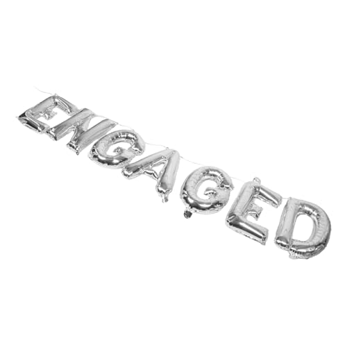 Cabilock Silber Folienballons Engaged Wiederverwendbare Stilvolle Buchstaben für Verlobungsfeier Romantische Hochzeitsdekoration Einfache Montage als Foto-hintergrund Cabilock Silber Folienballons Engaged Wiederverwendbare Stilvolle Buchstaben für Verlobungsfeier Romantische Hochzeitsdekoration Einfache Montage als Foto-hintergrund von Cabilock