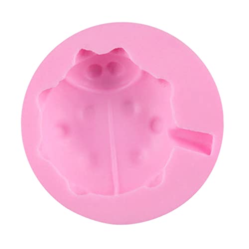 Cabilock Silikonform Marienkäferform Schokoladenform Fondantform Backform Diy Deko Werkzeug Für Kuchen Schokolade Zuckerpaste Basteln Rosa von Cabilock