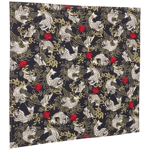 Cabilock Süßes Bento-verpackungstuch Im Japanischen Stil Stoffverpackung für Lunchbox 46 X 46 Cm Schwarz Modisch von Cabilock