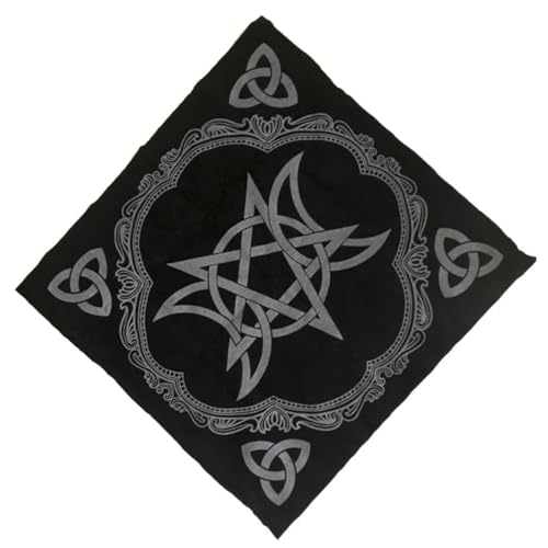 Cabilock Tarot Tischdecke mit Fünf Punkte sternmuster Professionelle Altar Tischdecke aus Premium Lint Leicht und Tragbar für Tarot Wahrsagung und Brettspiele zu Hause Freien von Cabilock