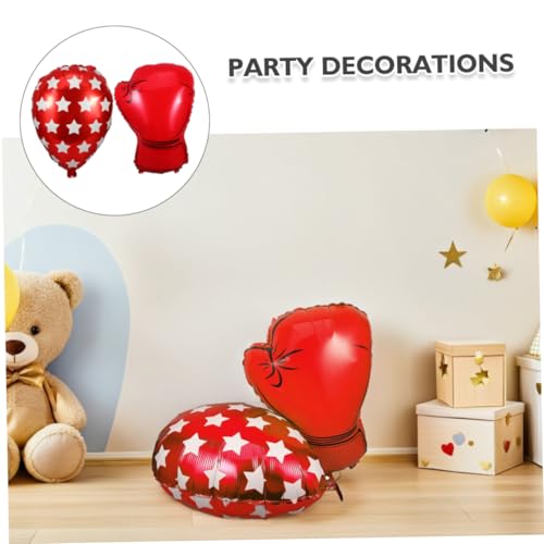 Cabilock Teiliges Party Boxzubehör mit Aufblasbaren Folienballons Form von Roten und Blauen Boxhandschuhen und Sandsäcken Einfach Aufblasbar Wetterfest für Box und Wrestling von Cabilock