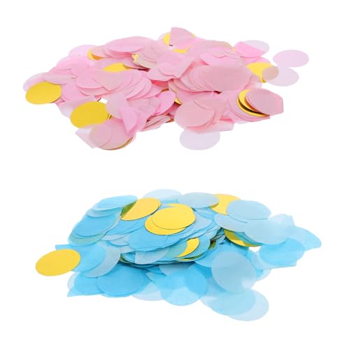 Cabilock Teiliges Shower Konfetti Rundes Papierkonfetti in Blau Reißfestes Streudeko für Gender Reveal Party Vielseitig für Tischdekoration Feierlichkeiten von Cabilock