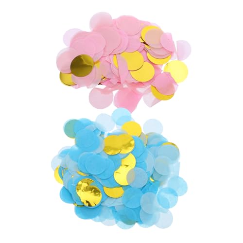 Cabilock Teiliges Shower Konfetti Rundes Papierkonfetti und Blau pro Farbe Vielseitige Tischdekoration für Gender Reveal Party und Neugeborenenfeier Leicht Streubar Reißfest von Cabilock