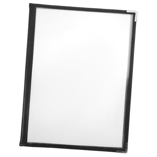 Cabilock Transparentes PVC Speisekarten Mappe Seitig Wasserabweisender Ordner Lose Binder Cover Strapazierfähige Restaurant Menüschutzhülle Vielseitig für Speisekarten und Preislisten von Cabilock