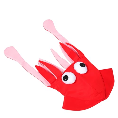 Cabilock Velours Squid Hat Cartoon Kostüm Zubehör Weicher Bequemer Kopfschmuck für Fasching Mottoparty Karneval und Bühnenauftritte Lustiges Langlebiges Design für Auffällige Kostüme von Cabilock