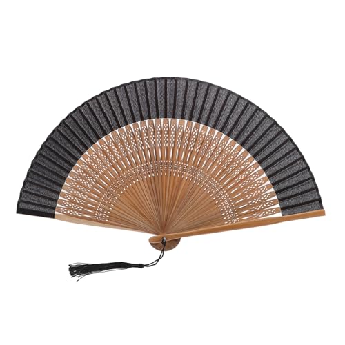 Cabilock Vintage Chinesischer Faltbarer Holz Handfächer Eleganter Klassischer Tanzfächer Dekorativer Faltbarer Handventilator für Performance Fotorequisit und Sommergebrauch Cabilock Vintage Chinesischer Faltbarer Holz Handfächer Eleganter Klassischer Tanzfächer Dekorativer Faltbarer Handventilator für Performance Fotorequisit und Sommergebrauch von Cabilock