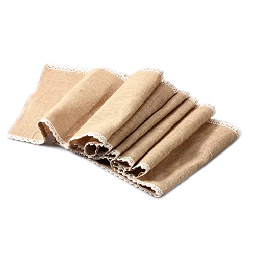 Cabilock Vintage Jute Tischläufer mit Spitzenmuster Natürliche Burlap Tischdecke Rustikale Hochzeitsdeko Party und Landhausstil Dekoration für Esszimmer und Buffet Cabilock Vintage Jute Tischläufer mit Spitzenmuster Natürliche Burlap Tischdecke Rustikale Hochzeitsdeko Party und Landhausstil Dekoration für Esszimmer und Buffet von Cabilock