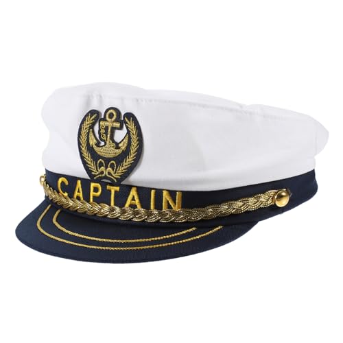 Cabilock Wasserdichter Weißer Matrosenhut für Erwachsene Verstellbare Unisex Kapitänsmütze für Segelparty Cosplay Karneval und Mottoparty Leichtes Zubehör für Kostüm und Bühnenauftritt Cabilock Wasserdichter Weißer Matrosenhut für Erwachsene Verstellbare Unisex Kapitänsmütze für Segelparty Cosplay Karneval und Mottoparty Leichtes Zubehör für Kostüm und Bühnenauftritt von Cabilock