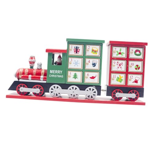 Cabilock Weihnachtlicher Adventskalender Zug aus Holz mit Wiederverwendbar um Kleine Geschenke und Süßigkeiten zu Befüllen Dekoratives Countdown Accessoire für Zuhause Cabilock Weihnachtlicher Adventskalender Zug aus Holz mit Wiederverwendbar um Kleine Geschenke und Süßigkeiten zu Befüllen Dekoratives Countdown Accessoire für Zuhause von Cabilock