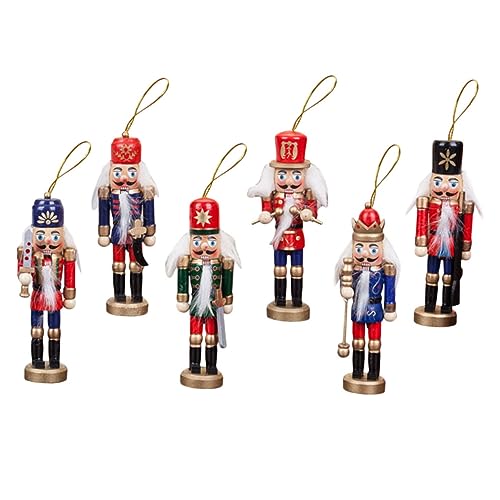 Cabilock Weihnachts-nussknacker-Ornamente 6-teiliges Set Aus Holzfiguren Weihnachtsdeko Christbaumschmuck Cabilock Weihnachts-nussknacker-Ornamente 6-teiliges Set Aus Holzfiguren Weihnachtsdeko Christbaumschmuck von Cabilock