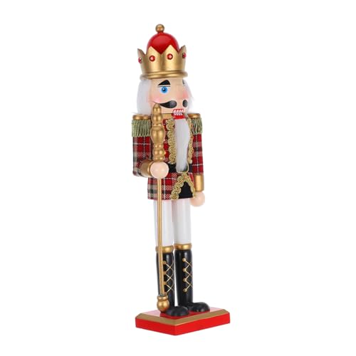 Cabilock Weihnachtsdekoration Holzfigur Traditioneller Hübscher Soldat für Regal Dekoration Robuste und Wiederverwendbare Figur für Xmas Feiern und Raumgestaltung von Cabilock