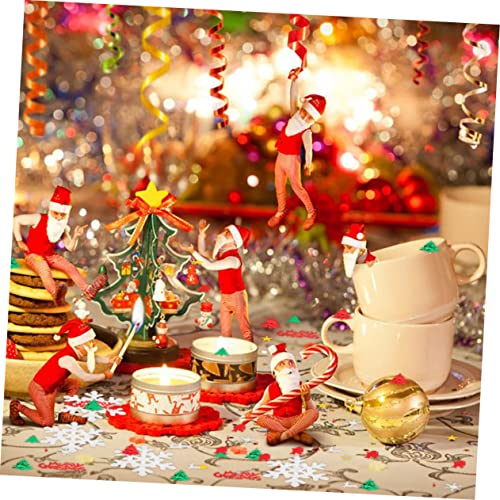 Cabilock Weihnachtskonfetti Styles Santa Claus Schneemann Elch Plastik Streudeko für Party Tischdekoration Festival Weihnachtsdeko von Cabilock