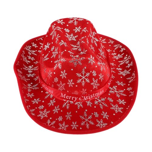 Cabilock Weihnachtsmann Cowboyhut Roter Cowgirl Hut für Damen und Herren Leichter und Strapazierfähiger Weihnachts Hut für Festliche Anlässe und Foto Requisiten Cabilock Weihnachtsmann Cowboyhut Roter Cowgirl Hut für Damen und Herren Leichter und Strapazierfähiger Weihnachts Hut für Festliche Anlässe und Foto Requisiten von Cabilock