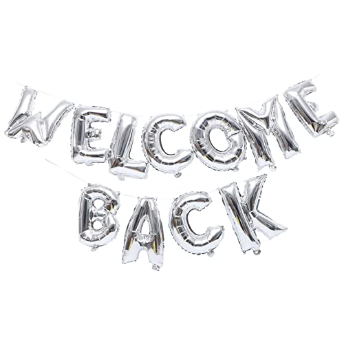 Cabilock Willkommen Zurück Buchstaben Ballons 1 Set Folienballons Für Büro Und Schulfeiern Kreative Deko Für Willkommenspartys Silberne „Welcome Back Luftballons Cabilock Willkommen Zurück Buchstaben Ballons 1 Set Folienballons Für Büro Und Schulfeiern Kreative Deko Für Willkommenspartys Silberne „Welcome Back Luftballons von Cabilock