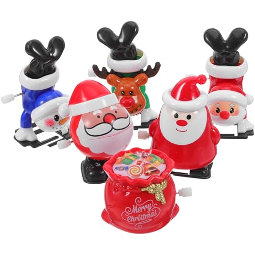 Cabilock Wind-up Spielzeug Für Junge Mädchen Hüpfende Santa Claus Und Schneemann Überraschungen Für Partytüten Und Festlichkeiten von Cabilock