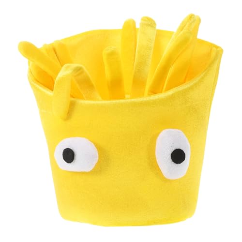 Cabilock Witzige Pommes Frites Mütze Verstellbar Lustiger Partyhut Für Erwachsene Gelb Für Halloween Karneval Festliche Kostümierung von Cabilock