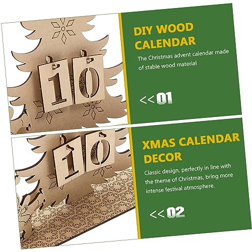 Cabilock Xmas Holz Adventskalender DIY Countdown Kalender Weihnachtsdeko Tischaufsteller Stabile Holzstruktur Festliche Weihnachtsdekoration Geschenkidee Cabilock Xmas Holz Adventskalender DIY Countdown Kalender Weihnachtsdeko Tischaufsteller Stabile Holzstruktur Festliche Weihnachtsdekoration Geschenkidee von Cabilock