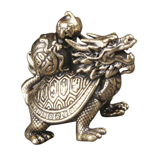 Cabilock literarische Ornamente Drachenschildkrötenstatuen Bastelfigur aus Messing graceling Gracy Dekor Kunsthandwerk Messingverzierung Miniatur-Drachenschildkrötenstatue aus Messing Tier von Cabilock